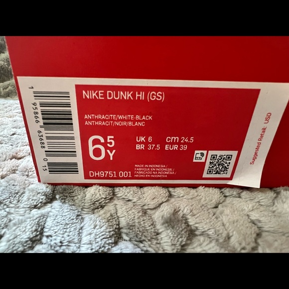Nike Dunk Hi (GS) Anthracite - Picture 7 of 7